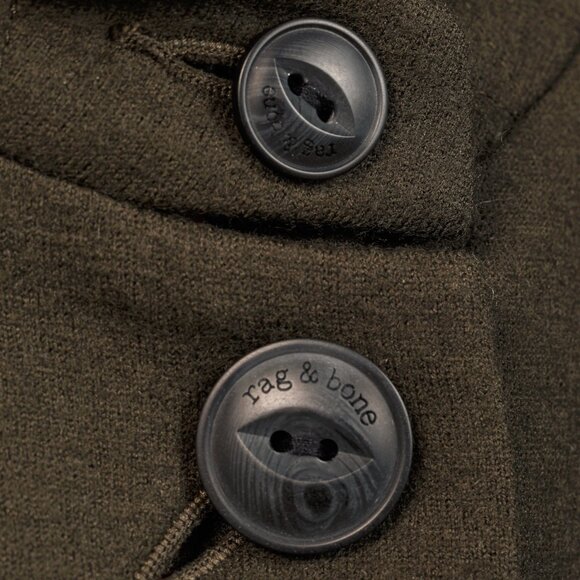 Rag & Bone Slade Army Green Wool Military Blazer - Picture 8 of 11